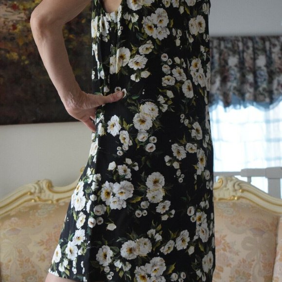 New DOLCE & GABBANA Runway Artistic Floral Lined dress IT 44,US 8-10, M-L. - Picture 5 of 10